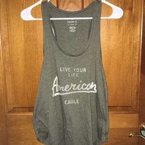 Army Green American Eagle Tank Top